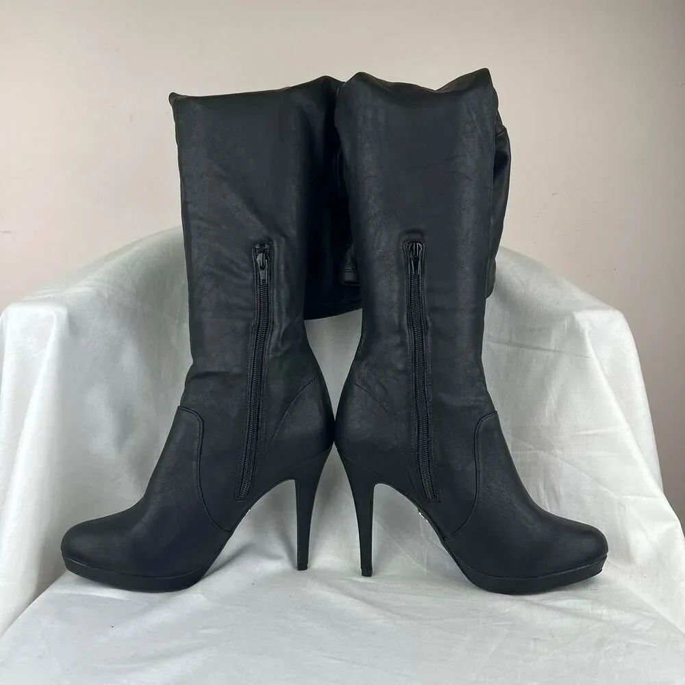 Thalia Sodi Beckie Over-The-Knee Boots Black Size 8.5